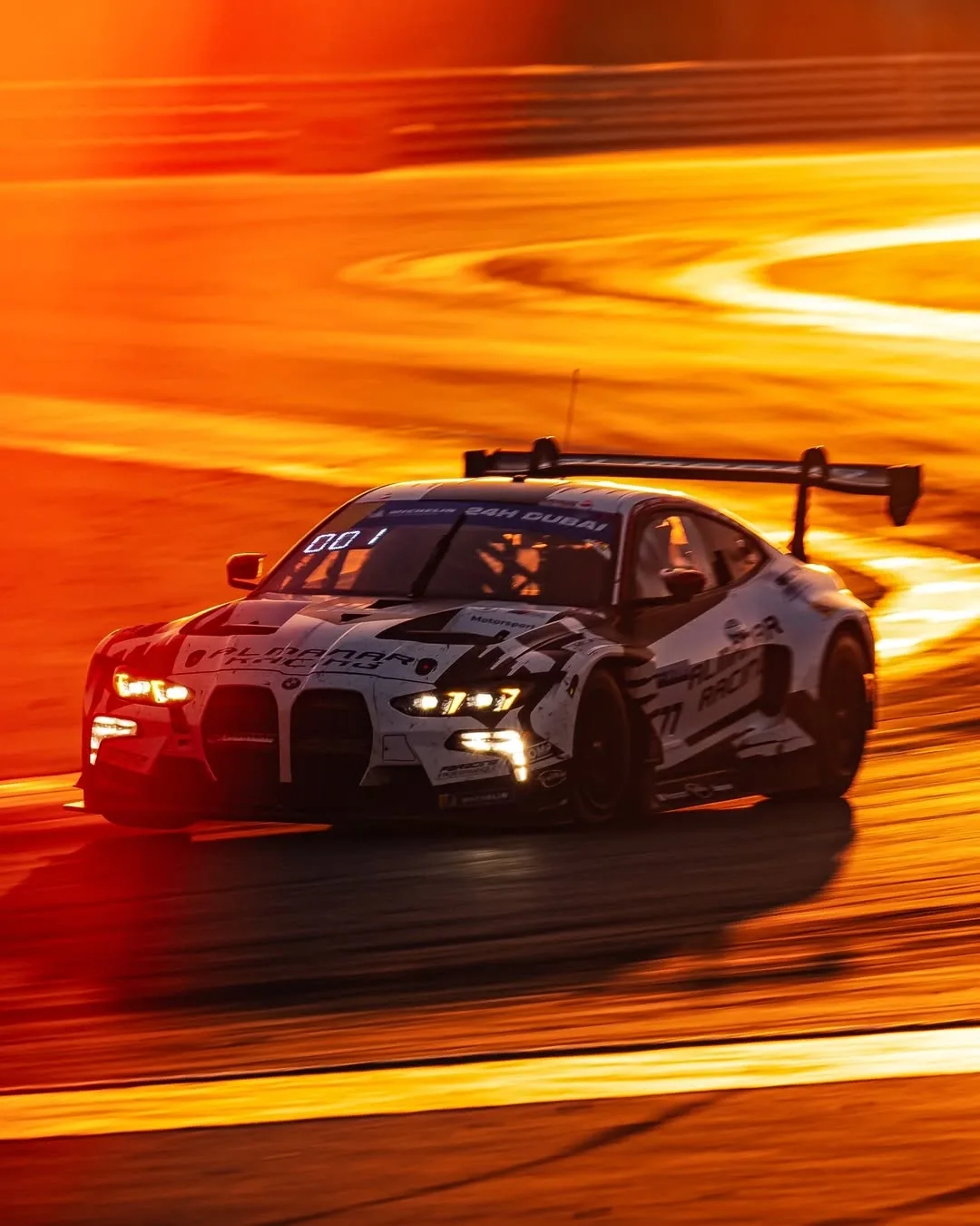 GT3 race car at speed on track